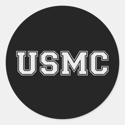Team USMC Ronde Sticker (Voorkant)