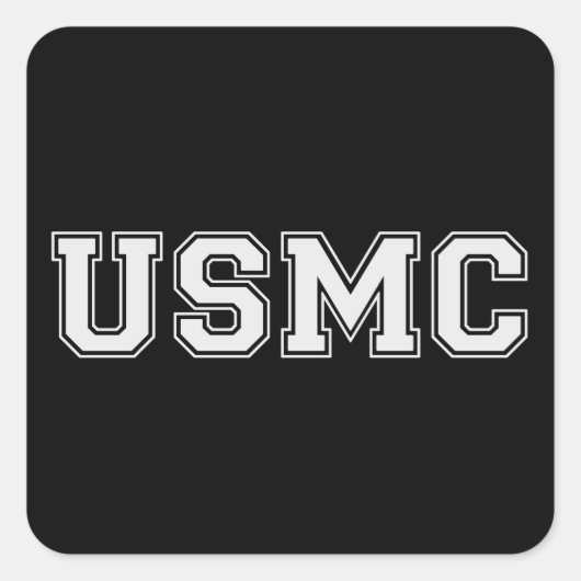Team USMC Vierkante Sticker (Voorkant)