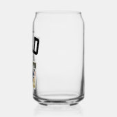 Team vader familienaam een foto sportief zwart blikvorm glas (Links)