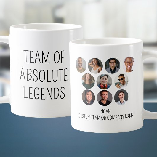 Team van Absolute Legends 10 Foto Coworker Kantoor Koffiemok