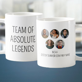Team van Absolute Legends 5 Fotocollega's Kantoor Koffiemok
