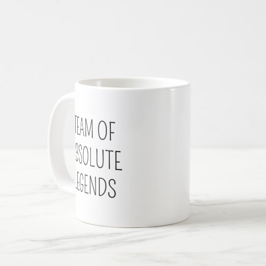Team van Absolute Legends 7 Photo Coworker Kantoor Koffiemok (Voorkant links)