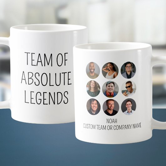 Team van Absolute Legends 9 Foto Coworker Kantoor Koffiemok