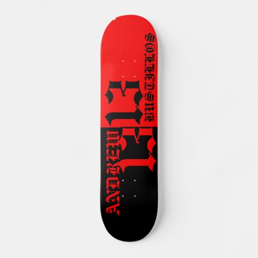 team van andrew bustillos persoonlijk skateboard (Voorkant)