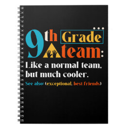 Team van de 9de graad als een normaal team maar ve notitieboek