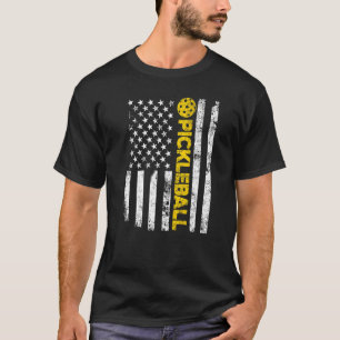 Team van de Amerikaanse vlag Pickleball Padles Spo T-shirt