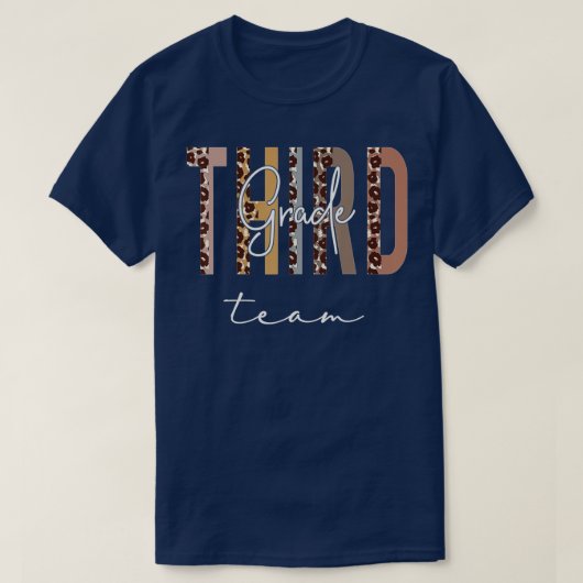 Team van de derde rang Hallo terug naar schoolwaar T-shirt (Design voorkant)
