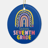 Team van het 7e graad 7e leraar Student terug Keramisch Ornament (Links)