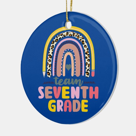 Team van het 7e graad 7e leraar Student terug Keramisch Ornament (Links)