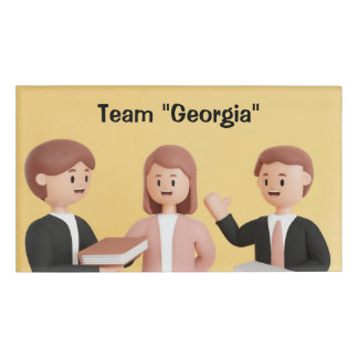 Team van het bedrijf Gepersonaliseerde groep deeln Naambadge