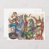 Team van het boek "Een Beer met Pants" Briefkaart (Voorkant / Achterkant)