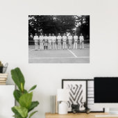 Team van het leger Tennis, jaren 20 Poster (Thuiskantoor)