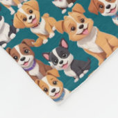 Team van leuke honden fleece deken (Hoek)