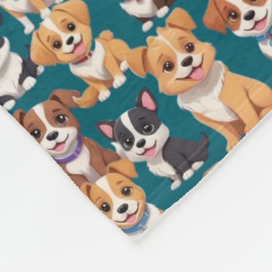 Team van leuke honden fleece deken (Hoek)