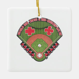 Team van medische honkbalspelers keramisch ornament