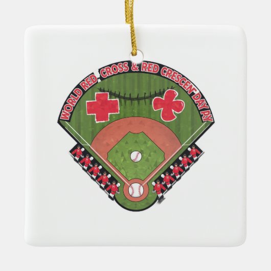 Team van medische honkbalspelers keramisch ornament (Voorkant)
