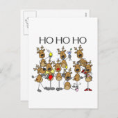 Team van rendieroverhemden en -cadeaus feestdagenkaart (Voorkant / Achterkant)