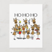 Team van rendieroverhemden en -cadeaus feestdagenkaart (Voorkant)