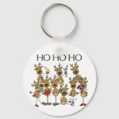 Team van rendieroverhemden en -cadeaus sleutelhanger (Voorkant)