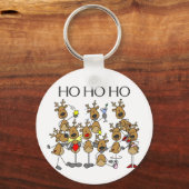 Team van rendieroverhemden en -cadeaus sleutelhanger (Voorkant)