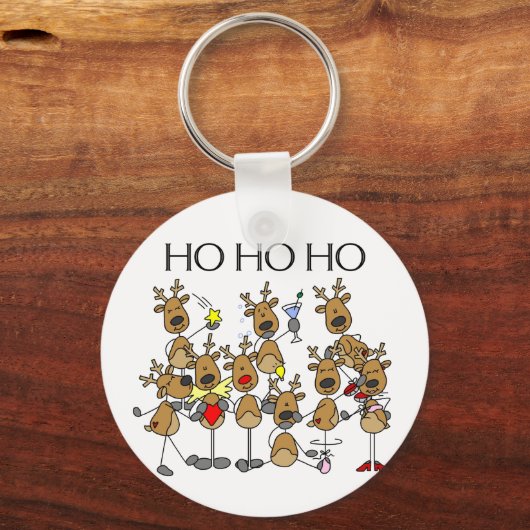 Team van rendieroverhemden en -cadeaus sleutelhanger (Voorkant)