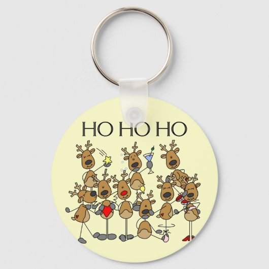 Team van rendieroverhemden en -cadeaus sleutelhanger (Voorkant)