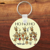 Team van rendieroverhemden en -cadeaus sleutelhanger (Voorkant)