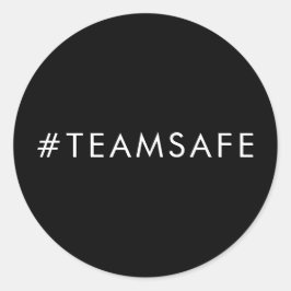 Team Vax Pro Vaccin Zwart Stickerontwerp Ronde Sticker