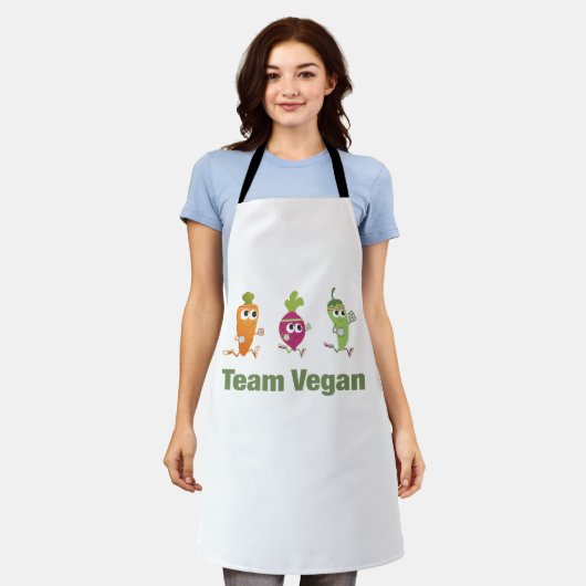 Team Vegan Adult Schort (Gedragen)