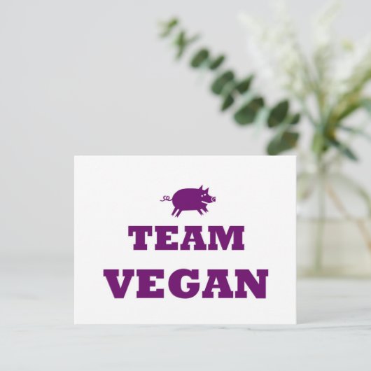 Team Vegan Briefkaart (Staand voorkant)