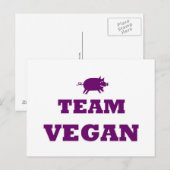 Team Vegan Briefkaart (Voorkant / Achterkant)