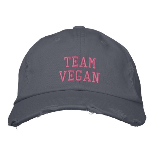 TEAM VEGAN GEBORDUURDE PET (Voorkant)