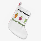 Team Vegan. Lopende Veggies Kleine Kerstsok (Voorkant (Hangend))