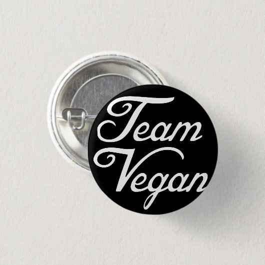 Team Vegan Ronde Button 3,2 Cm (Voorkant /achterkant)