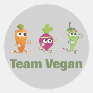 Team Vegan Ronde Sticker