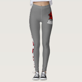 Team & ventilatorgrijs/wit/rood mascot leggings