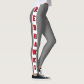 Team & ventilatorgrijs/wit/rood mascot leggings (Rechts)