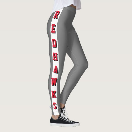 Team & ventilatorgrijs/wit/rood mascot leggings (Rechts)