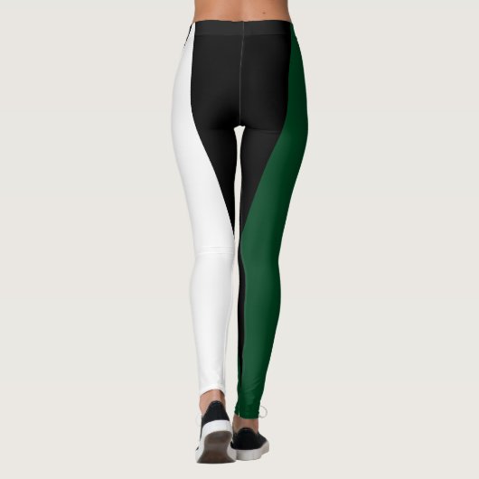Team & ventilatorgroen/zwart/witmasker leggings (Achterkant)