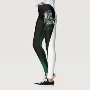 Team & ventilatorgroen/zwart/witmasker leggings
