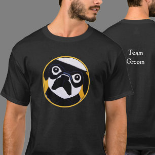 Team verzorging mannen pug vrijgezellenfeest cadea t-shirt