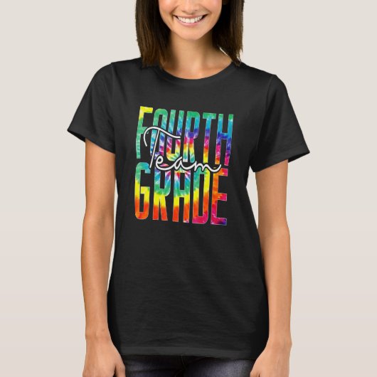 Team vierde graad Hallo vierde klas terug naar sch T-shirt (Voorkant)