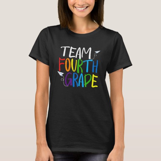 Team vierde graad terug naar school leraar vierde t-shirt (Voorkant)