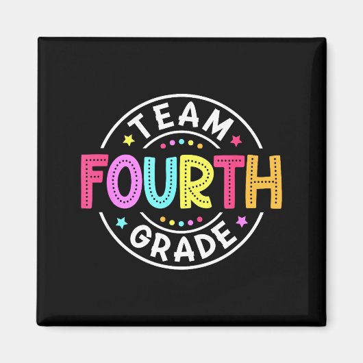 Team Vierde Klas Leraar Terug naar School 4e Klas Magneet (Voorkant)