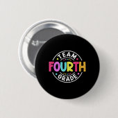 Team Vierde Klas Leraar Terug naar School 4e Klas Ronde Button 5,7 Cm (Voorkant /achterkant)