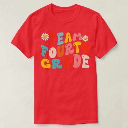 Team Vierde klas Terug naar School 4e klas leraar T-shirt (Design voorkant)
