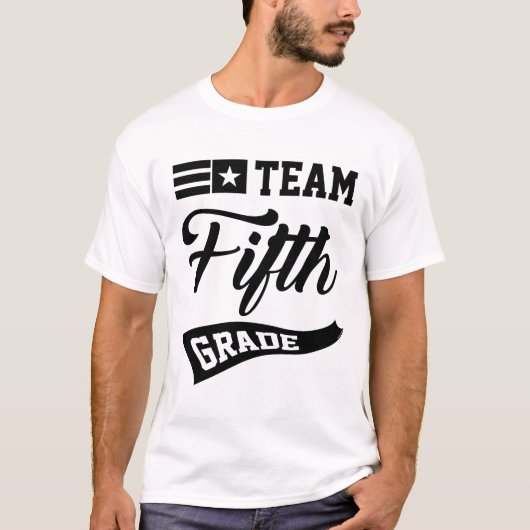 Team vijfde graad t-shirt (Voorkant)