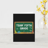 Team vijfde klas eerste dag van de kleuterschool C Kaart (Gele Bloem)