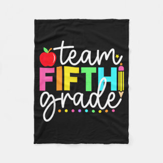 Team Vijfde Klas Terug naar School Leraar Student Fleece Deken