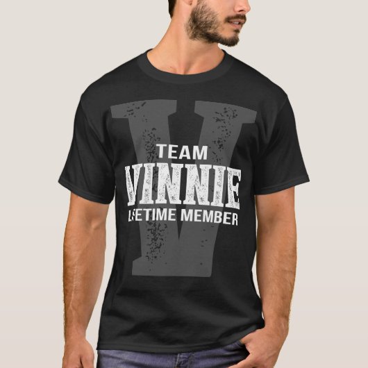 Team VINNIE Levenslang Lid T-shirt (Voorkant)